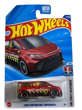 Hot Wheels Ford SuperVan 4 HW First Response 2024 Red Van Diecast 1:64